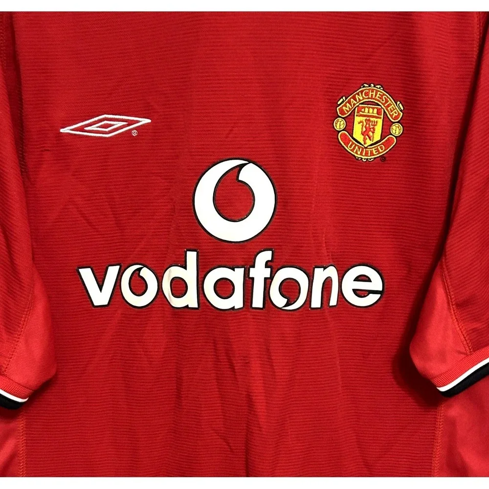 Manchester United Umbro Vodafone Jersey Red Men's Large L Vintage Football - Picture 2 of 4